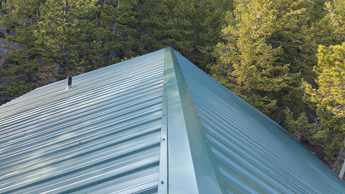 New Metal Residential Roof Replaces Worn-Out Shake. Red Feather Lakes, CO