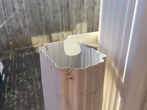 downspout with extension and catch
