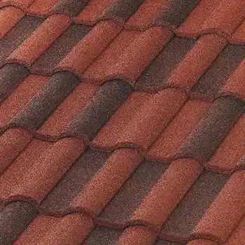 stone-coated Spanish barrel roof tile