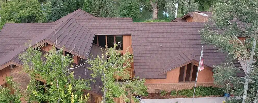 new stone-coated metal shingle roof